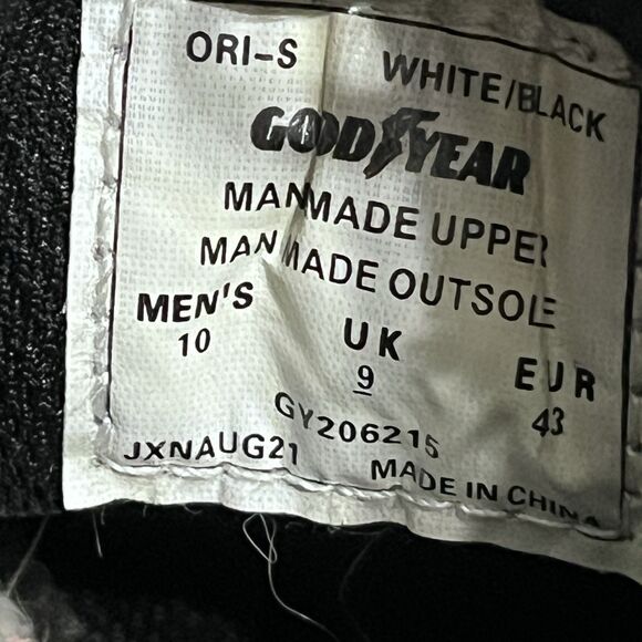 Goodyear ORI Men’s Racing Shoes White Black Driving Sneaker Motorsport Size 10 - Picture 11 of 12